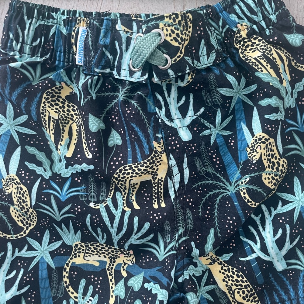 RUFFLEBUTTS JUNGLE PRINT SWIMSUIT AND RASH GUARD - Picture 2 of 4
